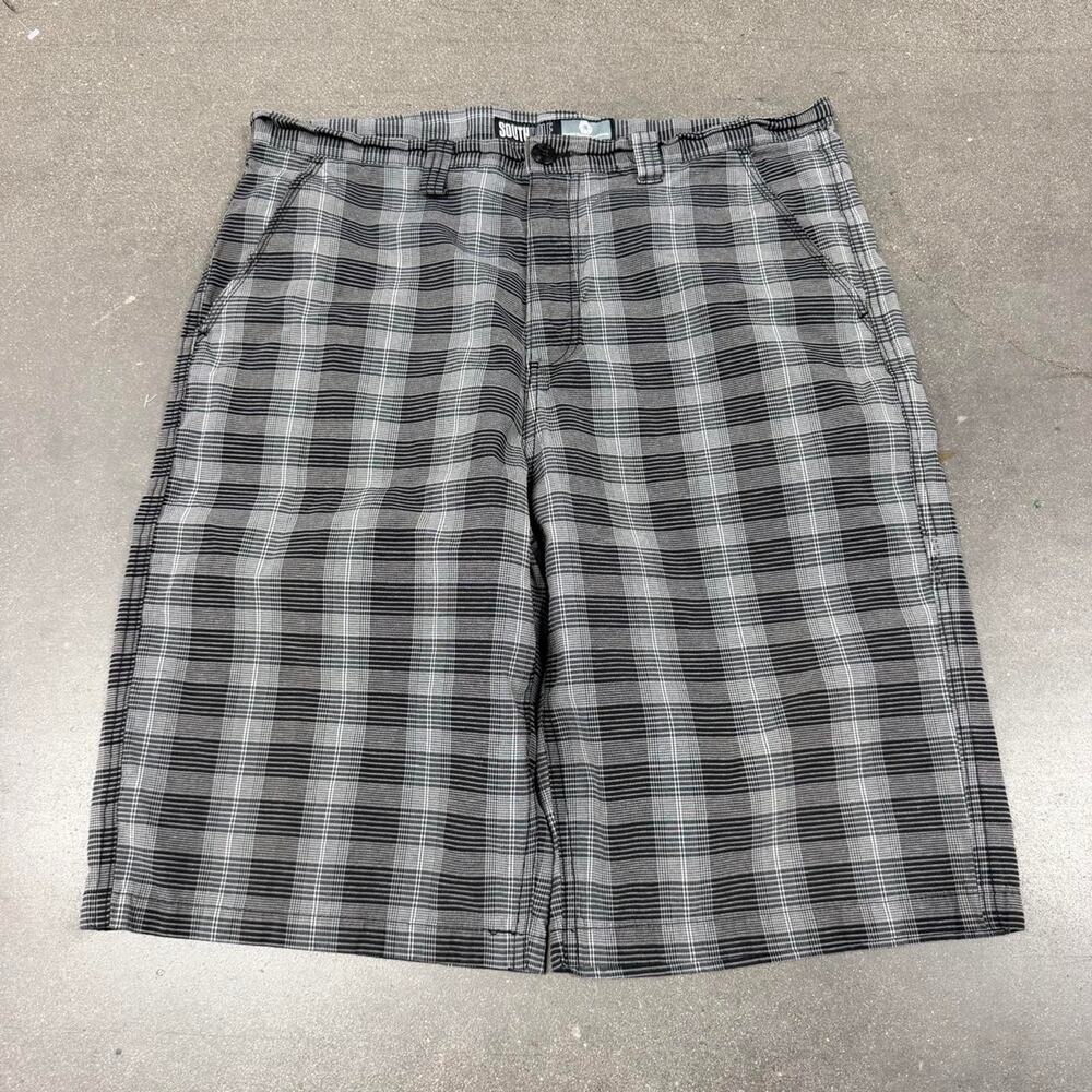 Southpole Baggy Plaid Shorts Mens 36 Y2K Hip Hop Skater Long Shorts